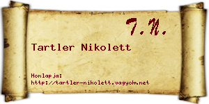 Tartler Nikolett névjegykártya